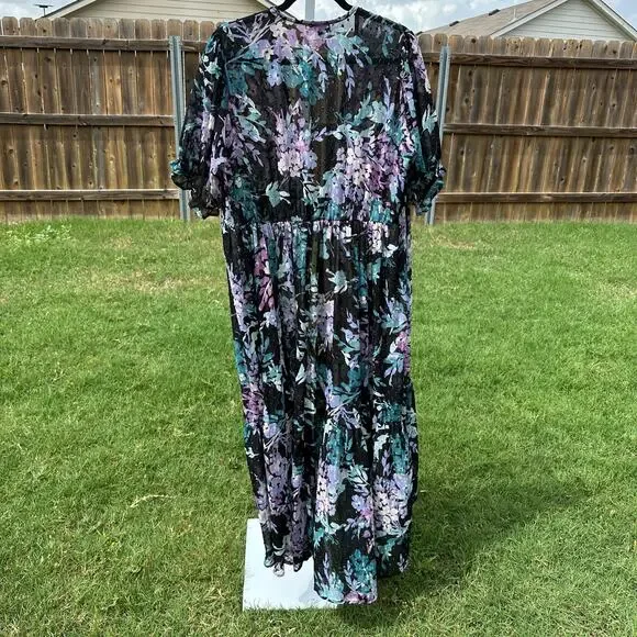 Torrid Purple/black Kimono 1X - Picture 2 of 3